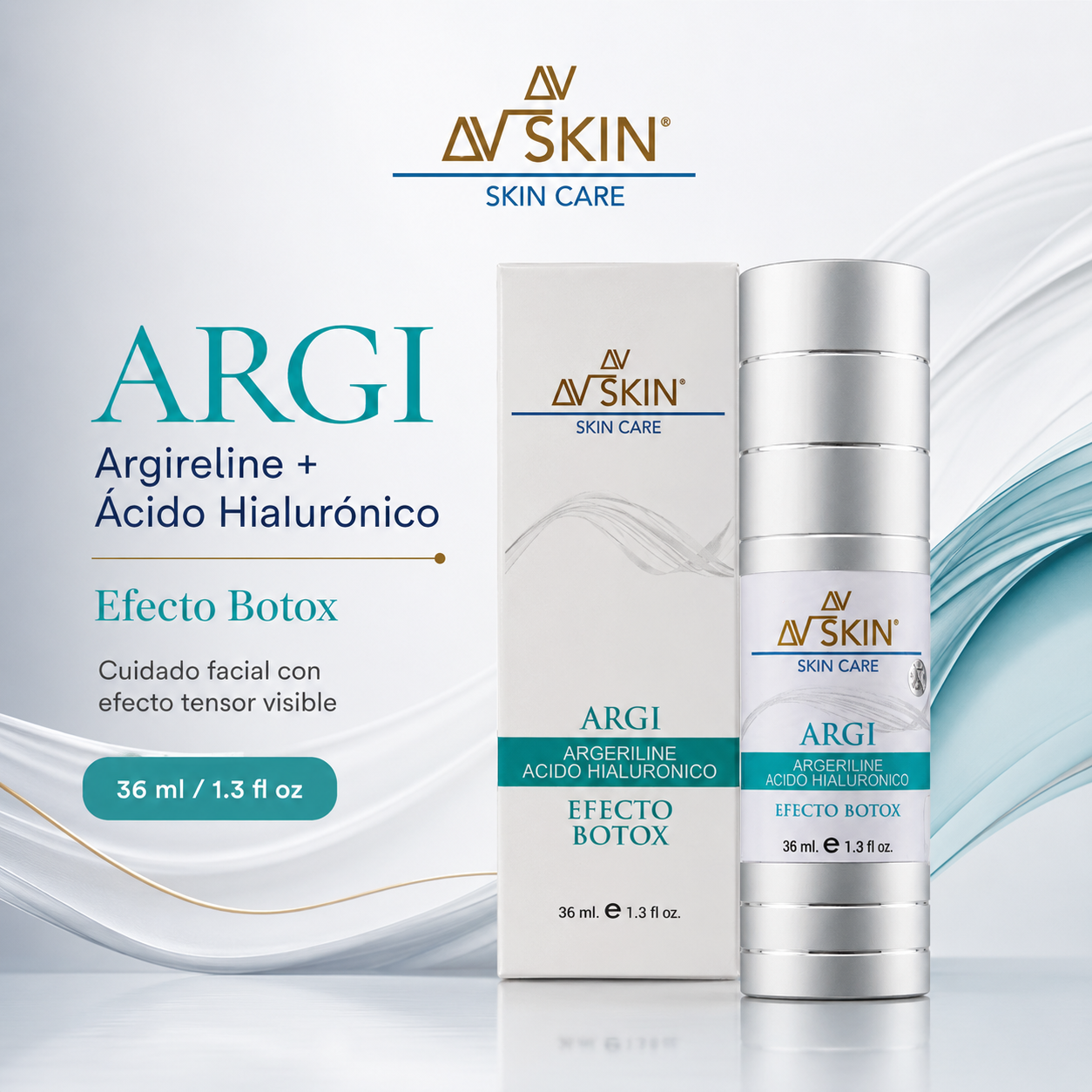 ARGI AV Skin – Argireline + Ácido Hialurónico | Efecto Tensor Facial