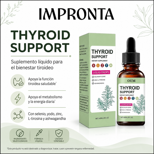 Suplemento Tiroideo en Gotas con Yodo, Selenio y Ashwagandha | Impronta