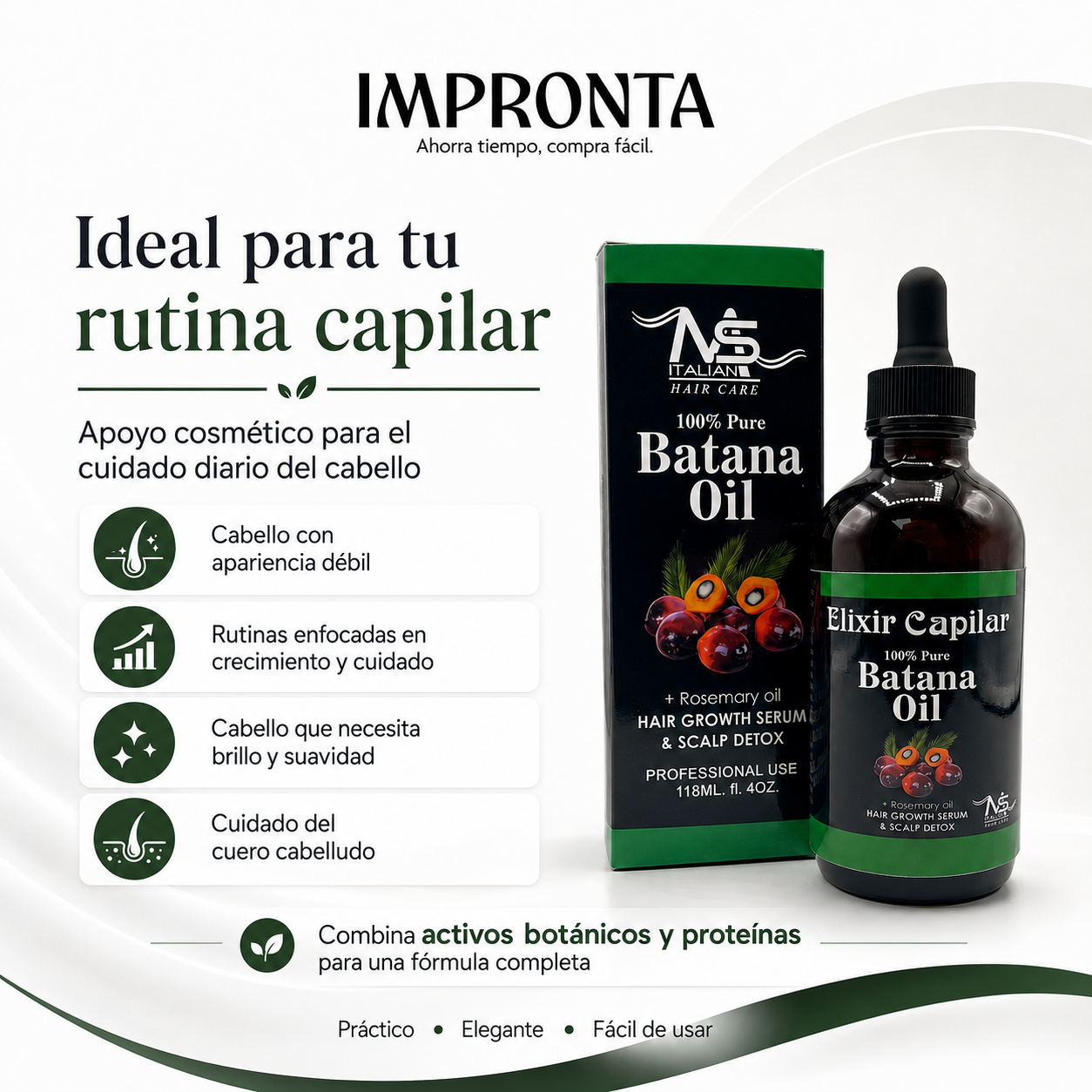 Elixir Capilar Batana Oil – Gotero Estimulante para Crecimiento y Fortalecimiento Capilar