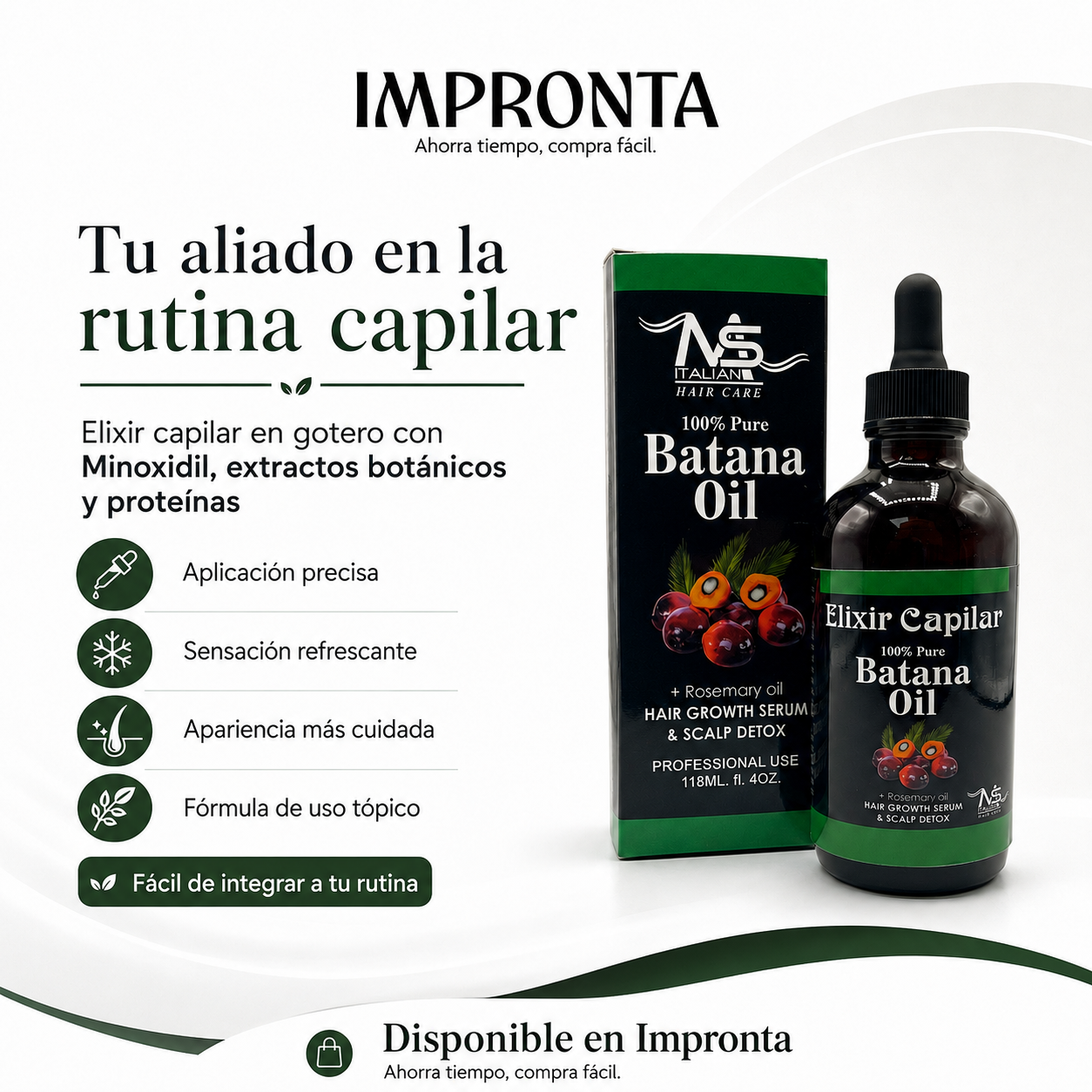 Elixir Capilar Batana Oil – Gotero Estimulante para Crecimiento y Fortalecimiento Capilar